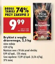 Biedronka Brykiet z węgla drzewnego Fire & Flame oferta