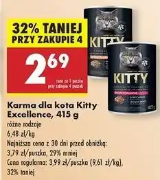 Biedronka Karma dla kota z indykiem Kitty Excellence oferta
