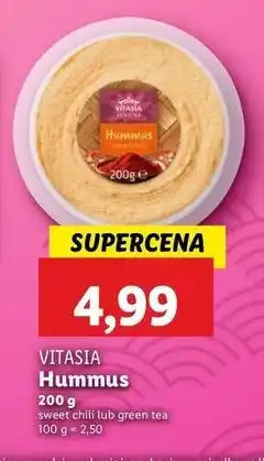 Lidl Hummus green tea Vitasia oferta