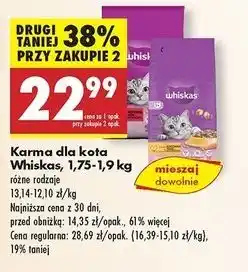 Biedronka Karma dla kota z pyszną wołowiną Whiskas oferta