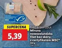 Lidl Miruna nowozelandzka filet bez skóry Targ Rybny Lidla oferta