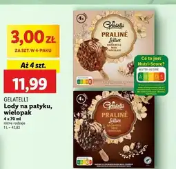 Lidl Lody praline coconut & almond Gelatelli oferta