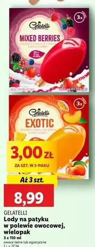 Lidl Lody o smaku owoców leśnych Gelatelli oferta