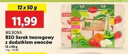 Lidl Serek twarogowy z owocami Milbona oferta