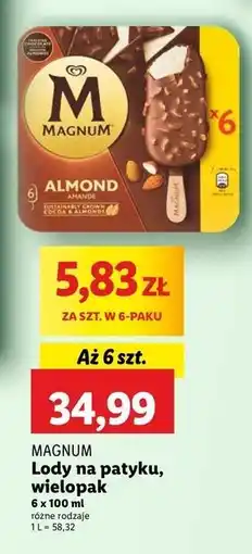 Lidl Lody almond Algida Magnum oferta