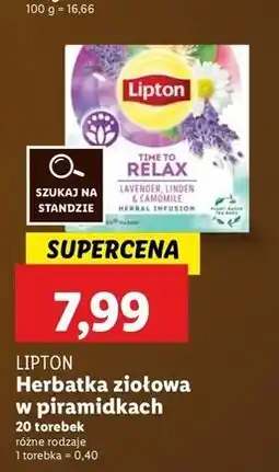 Lidl Herbatka Lipton Time To Relax oferta