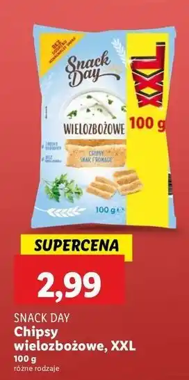 Lidl Chipsy wielozbożowe fromage Snack Day oferta