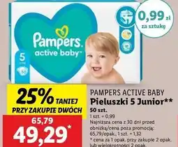 Lidl Pieluszki dla dzieci junior Pampers Active Baby oferta