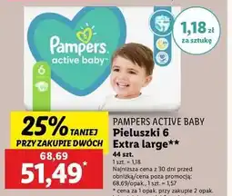 Lidl Pieluszki dla dzieci 6 Pampers Active Baby oferta