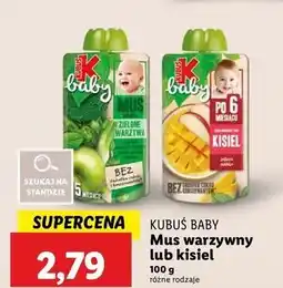 Lidl Kisiel jabłko-mango Kubuś Baby oferta