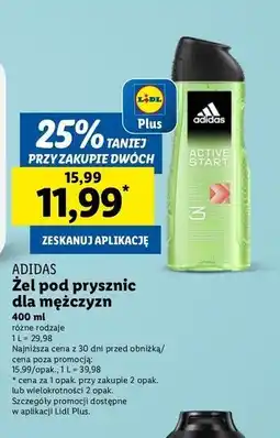 Lidl Żel pod prysznic Adidas Men Active Start oferta