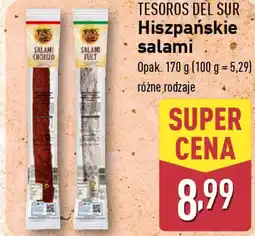 ALDI TESOROS DEL SUR Hiszpańskie salami oferta