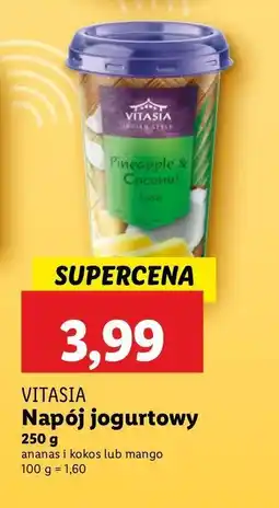 Lidl Napój jogurtowy ananas i kokos Vitasia india oferta