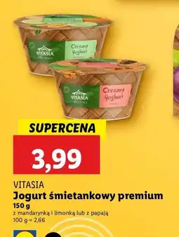 Lidl Jogurt śmietankowy mandarynka z limonką Vitasia oferta