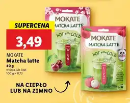 Lidl Herbata o smaku wiśniowym Mokate matcha latte oferta