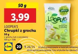 Lidl Chrupki z grochu o smaki śmietanki z cebulką Loopea's oferta