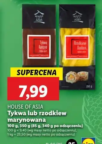 Lidl Tykwa marynowana House of asia oferta