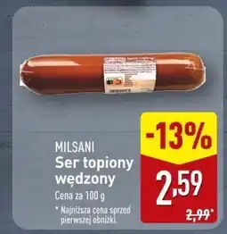 ALDI Ser topiony wędzony Milsani oferta
