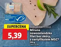Lidl Miruna nowozelandzka filet bez skóry Rybny targ lidla oferta