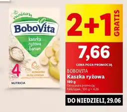 Lidl Kaszka ryżowa bananowa Bobovita oferta