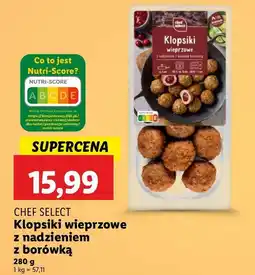 Lidl Klopsiki wieprzowe z nadzieniem z borówką Chef select oferta