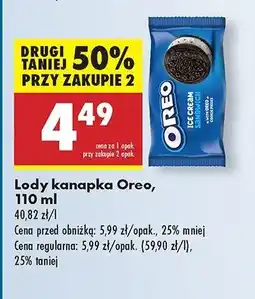 Biedronka Lody z kawałkami ciastek Oreo oferta