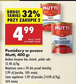 Biedronka Pomidorki pelati całe bez skórki Mutti oferta