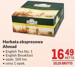 Makro Herbata ekspresowa Ahmad English Tea No. 1 oferta