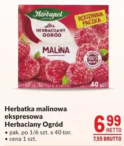 Makro Herbata malinowa ekspresowa Herbaciany Ogród Herbapol oferta