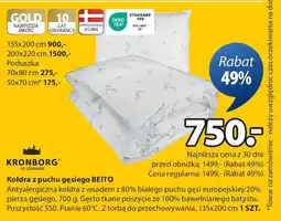 JYSK Kronborg kołdra z puchu gęsiego beito oferta