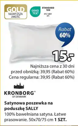 JYSK Kronborg satynowa poszewka na poduszkę sally oferta