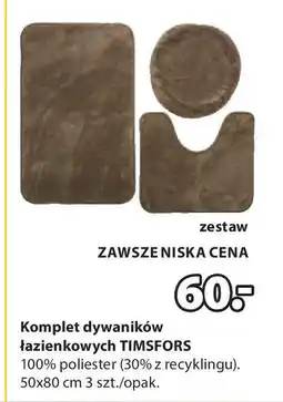 JYSK Komplet dywaników łazienkowych timsfors oferta