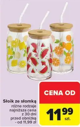 Carrefour Słoik ze słomką oferta