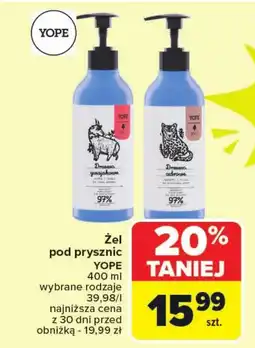 Carrefour Żel pod prysznic Yope oferta