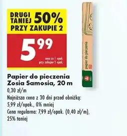Biedronka Papier do pieczenia Zosia Samosia oferta