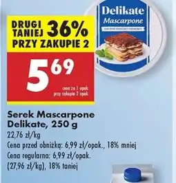 Biedronka Mascarpone Delikate oferta
