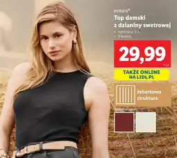 Lidl Esmara top damski z dzianiny swetrowej oferta