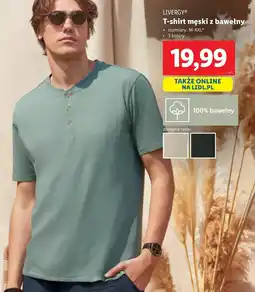 Lidl Livergy t-shirt męski z bawełny oferta