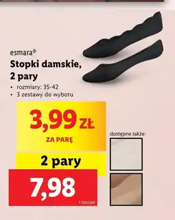 Lidl Esmara stopki damskie oferta