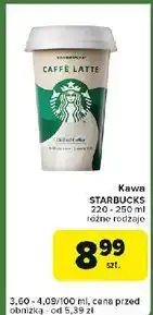 Carrefour Express Napój caffe latte Starbucks oferta