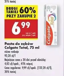 Biedronka Pasta do zębów original Colgate Total oferta