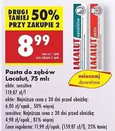 Biedronka Pasta do zębów Lacalut Sensitive oferta
