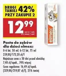 Biedronka Pasta do zębów 6-12 lat Elmex Junior oferta