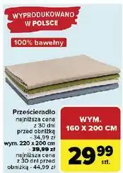 Carrefour Prześcieradło bawełniane 220 x 200 cm oferta