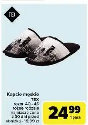 Carrefour Kapcie męskie 40-46 Tex oferta