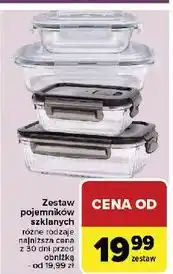 Carrefour Zestaw pojemników szklanych oferta