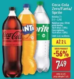 ALDI Napój Coca-Cola Zero oferta