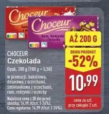 ALDI Czekolada z rumem rodzynkami i orzechami Choceur oferta
