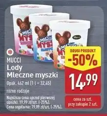 ALDI Lody mleczne myszki truskawkowe Mucci oferta