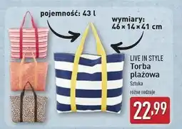 ALDI Torba plażowa Live In Style oferta